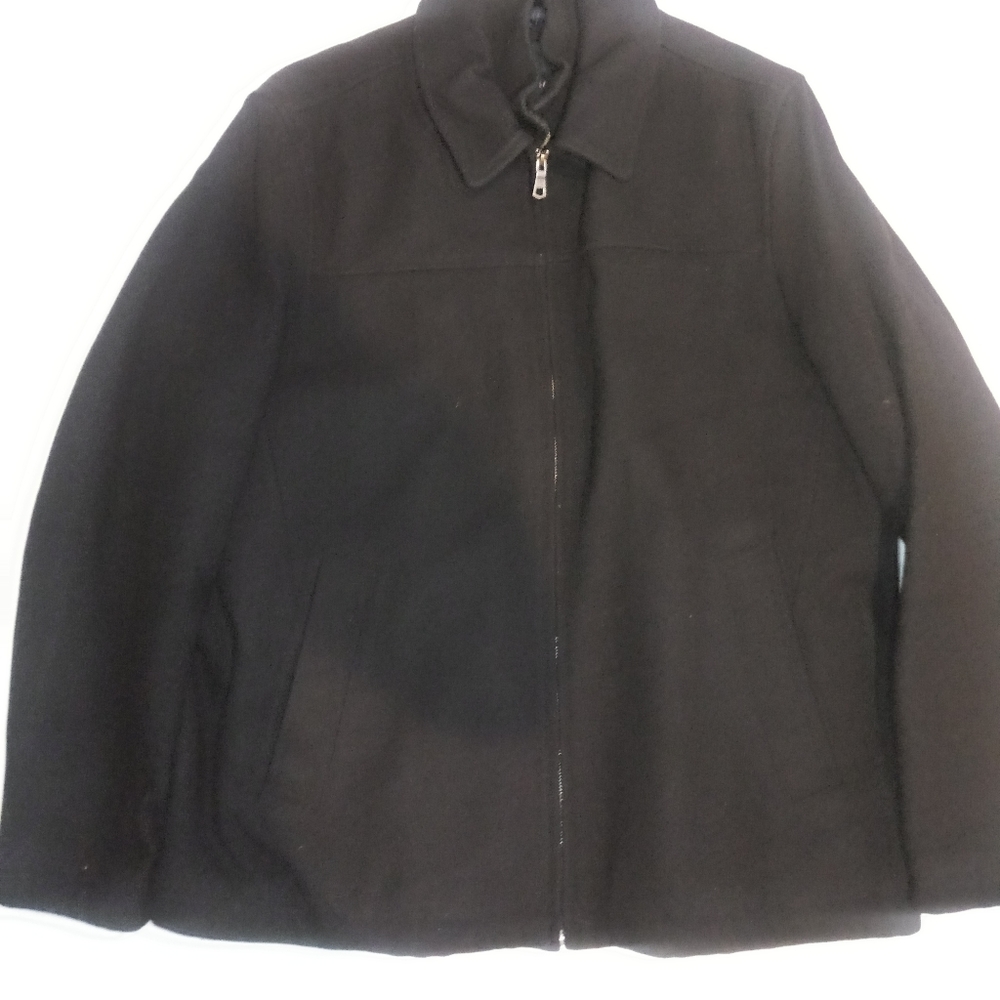 Tommy hilfiger black wool jacket mens size L